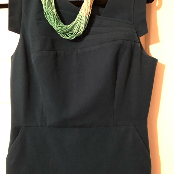 Turquoise size 6 Banana Republic sheath dress. - Picture 2 of 8